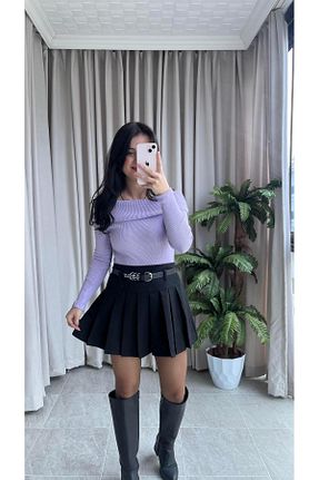 بلوز بنفش زنانه ساده PERAAS - کد 928289731