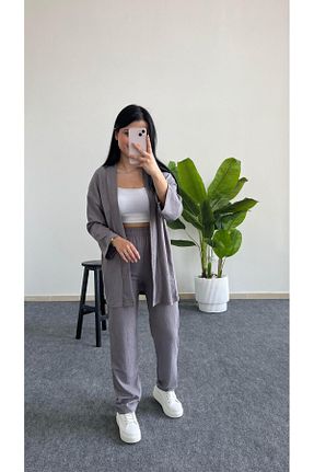 ست بالاتنه و پائین تنه طوسی زنانه PERAAS - کد 928289538