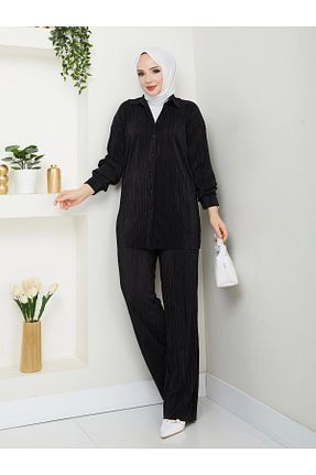 ست بالاتنه و پائین تنه مشکی زنانه جین Moda Echer - کد 746650795