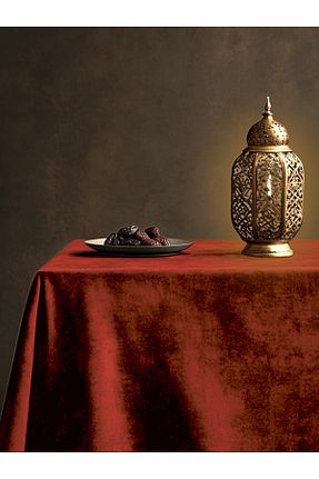 رومیزی قهوه ای پلی استر Perle - کد 356366269