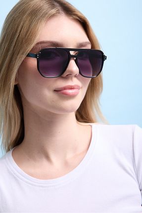 عینک آفتابی بژ زنانه UV400 Eyesofia - کد 819085283