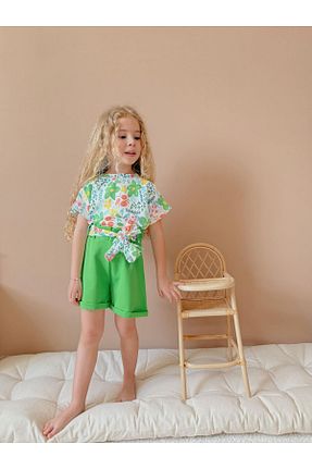 ست بالاتنه و پائین تنه سبز بچه گانه بافتنی patriko tekstil - کد 928583226