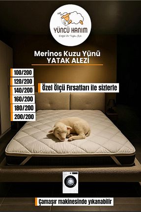 پد و تشک تخت سفید دو نفره Yüncü Hanım - کد 780611753