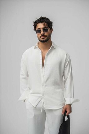 ست بالاتنه و پائین تنه سفید مردانه بافتنی OUTFİT MAN - کد 928314725