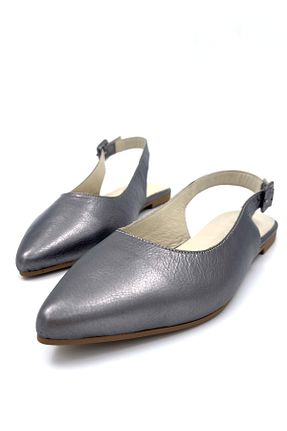 بابت متالیک زنانه چرم خالص Lizizu - کد 928308403