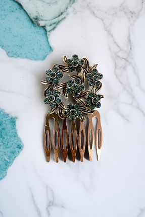 گیره سر طوسی زنانه سنگ کریستال FAYRA ACCESSORIES - کد 928313168