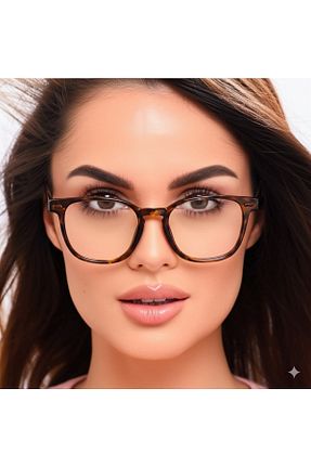 عینک محافظ نور آبی قهوه ای زنانه 49 elkumoda - کد 925565093
