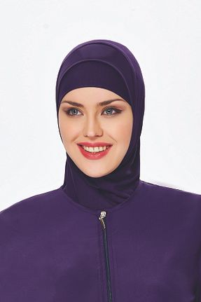 کلاه شنای حجاب بنفش زنانه Remsa Mayo - کد 928353471