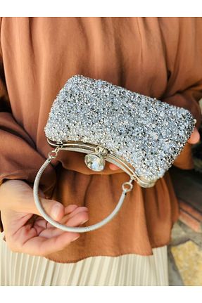 کیف مجلسی زنانه فلزی Çanta Trend - کد 902080037