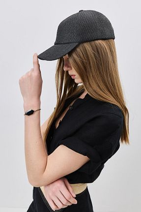 کلاه مشکی زنانه حصیر C&CITY - کد 928345912