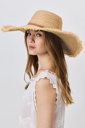کلاه قهوه ای زنانه حصیر C&CITY - کد 928347334