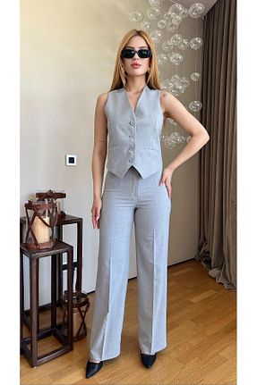 ست بالاتنه و پائین تنه طوسی زنانه بافتنی Angel Mia - کد 928347091