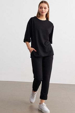 ست بالاتنه و پائین تنه مشکی زنانه بافت MODAGEN - کد 927793050