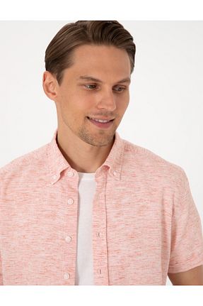 پیراهن قرمز مردانه رگولار Pierre Cardin - کد 928401355