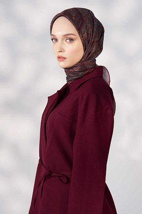 شال زرشکی زنانه پلی استر Madame Polo - کد 928630992