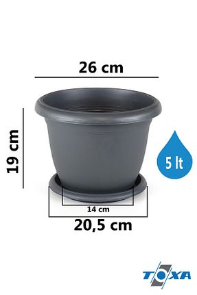 گلدان طوسی ToXA - کد 686765531