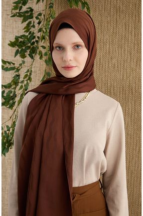 شال قهوه ای زنانه پلی استر Fatma Atasoy - کد 928396536