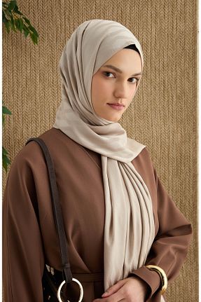 شال بژ زنانه پلی استر Fatma Atasoy - کد 928396609