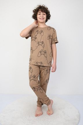 ست لباس راحتی قهوه ای بچه گانه طرح دار bunny hopp - کد 928638036