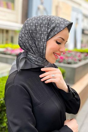 روسری طوسی پلی استر Pierre Cardin - کد 928930544