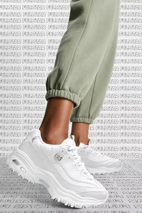 کفش اسنیکر سفید زنانه چرم اصل Skechers - کد 928420653