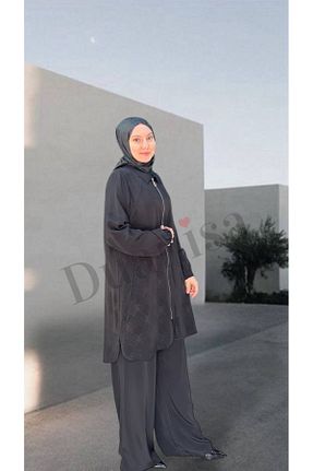 ست بالاتنه و پائین تنه حجاب مشکی زنانه رگولار FUAT GÜRSEN - کد 928411680