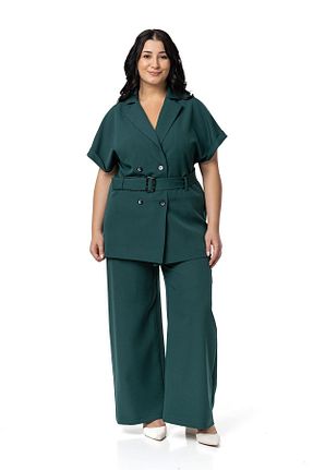 ست بالاتنه و پائین تنه سایز بزرگ سبز زنانه کش دار DISENTIS MODEST - کد 834263160