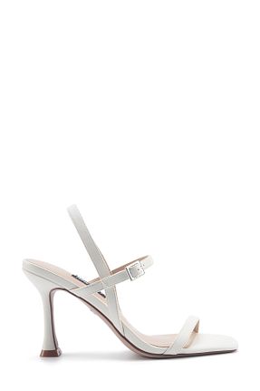صندل سفید زنانه پاشنه نازک Nine West - کد 899657934