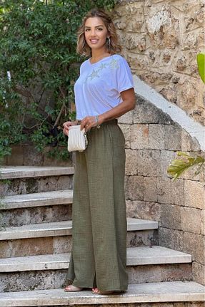 شلوار سبز زنانه بافتنی Nevin Kaya Moda - کد 928465449