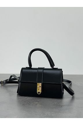 کیف دوشی مشکی زنانه چرم مصنوعی ESNASTORE - کد 928437646