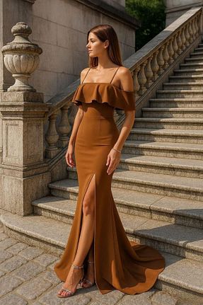 لباس قهوه ای زنانه پلی استر Mossta - کد 928673489