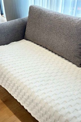 کاور مبل سفید مخملی Decomia Home - کد 928482948