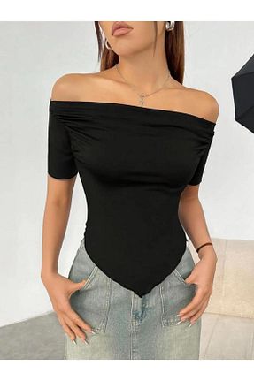 بلوز مشکی زنانه ساده ecemore - کد 928483967