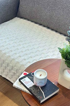 کاور مبل سفید مخملی Decomia Home - کد 928482948
