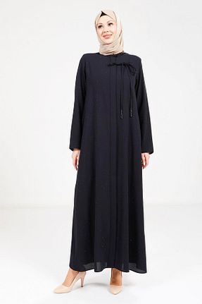 کلاه و ابایا سرمه ای زنانه بافتنی Beyza - کد 928513161