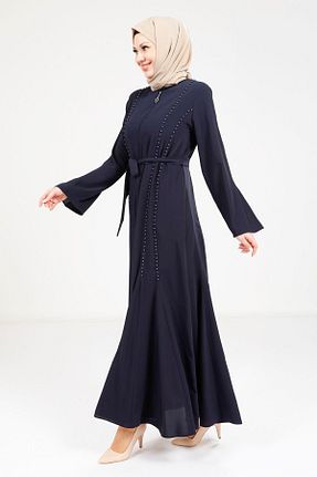 کلاه و ابایا سرمه ای زنانه بافتنی Beyza - کد 928513118
