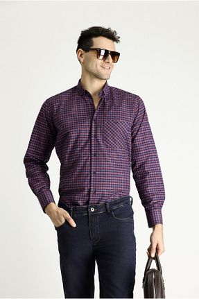 پیراهن قرمز مردانه رگولار Kiğılı - کد 816496249