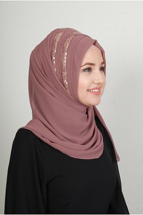 روسری صورتی شیفون Yasmin S