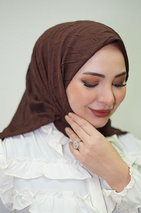 روسری قهوه ای پنبه پلی استر HABİCH BUOTİQUE - کد 928554485
