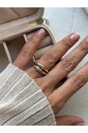 انگشتر جواهر زرد زنانه زیرکن Rossetto Atelier - کد 927690554
