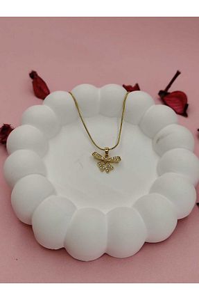 گردنبند استیل ( فولاد ) زرد زنانه استیل ضد زنگ İnnahome - کد 927628295