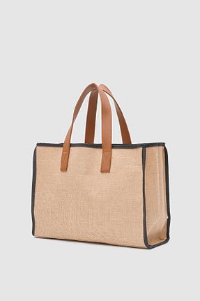 کیف ساحلی قهوه ای زنانه حصیر Shule Bags - کد 836160990