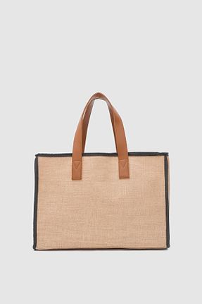 کیف ساحلی قهوه ای زنانه حصیر Shule Bags - کد 836160990