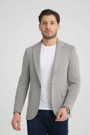 کت بلیزر طوسی مردانه پلی ویسکون Ted Davıd - کد 927610870