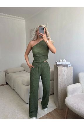 ست بالاتنه و پائین تنه رنگی زنانه بافتنی Zora Butik - کد 928562526