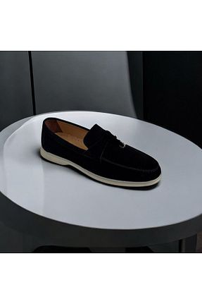 کفش لوفر مشکی مردانه جیر Greyybull Shoes - کد 902675281