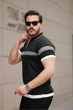 پولوشرت مشکی مردانه تریکو Miron - کد 928576630