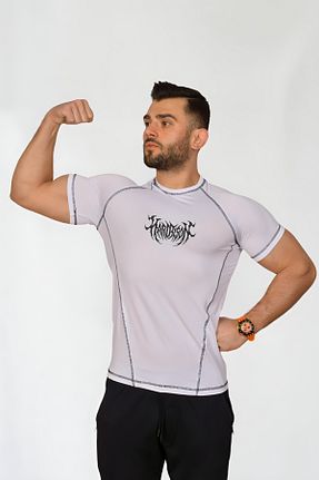 بادی اسپرت سفید مردانه پلی استر hardbison - کد 922465592