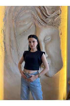 بلوز سرمه ای زنانه ساده Bliss Dale - کد 928626724