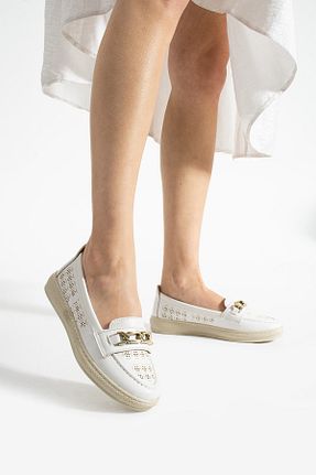 کفش کژوال سفید زنانه چرم مصنوعی HKM shoes - کد 928626624
